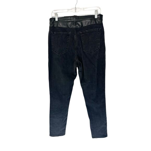Abercrombie & Fitch Mixed Fabric High‎ Rise The Super Skinny Ankle Jeans Size 12 - Picture 9 of 12